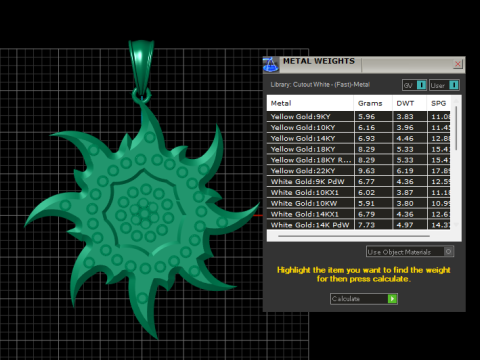 Round Prong Pendant 3D PRINTABLE MODEL Modèles 3D en vedette