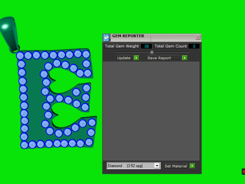 E design gold pendant Model Cetak 3D