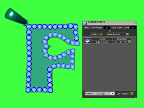 F letter gold pendan 3d printable model 3D प्रिंट मॉडल