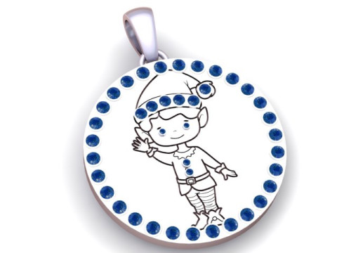 Round gold men pendant 3d printable model 3D Принт Модель