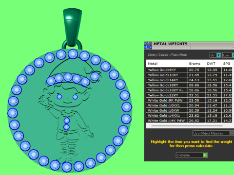 Round gold men pendant 3d printable model 3D Принт Модель