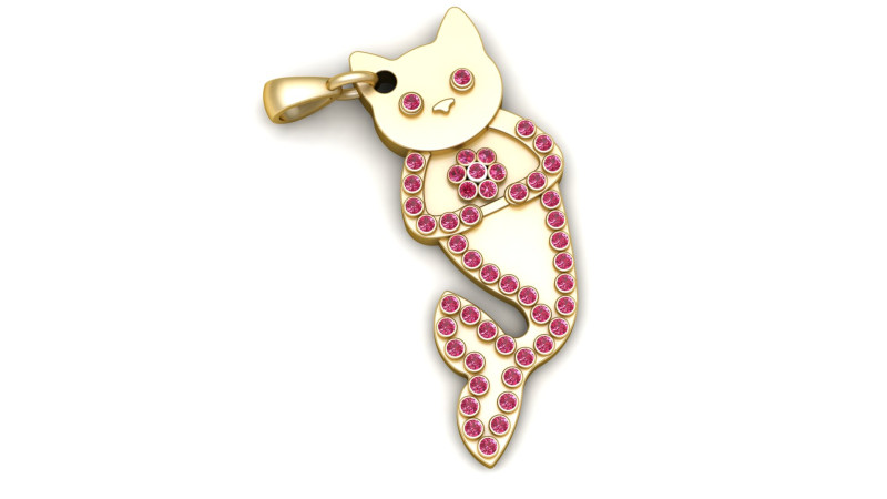 DOLPHANT GOLD PENDANT 3D PRINTABLE MDOEL 3D 프린트 모델 .c4d .max .obj .3ds .fbx .stl .blend