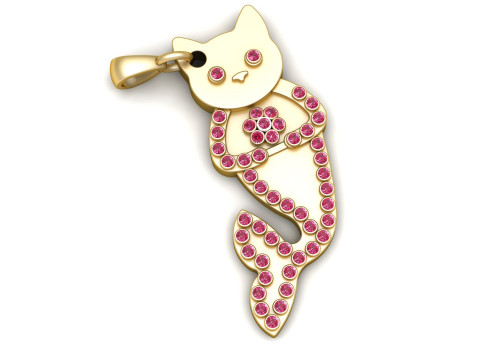 DOLPHANT GOLD PENDANT 3D PRINTABLE MDOEL Modelo de impresión 3D