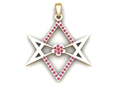 Silver Star Pendant 3D PRINTABLE MODEL 3D Print Model