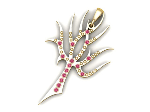 Tribal Flame Pendant 3D PRINTABLE MDOEL 3D printmodel