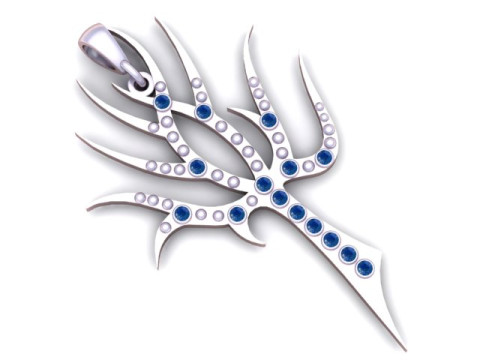 Tribal Flame Pendant 3D PRINTABLE MDOEL 3D Druckmodell