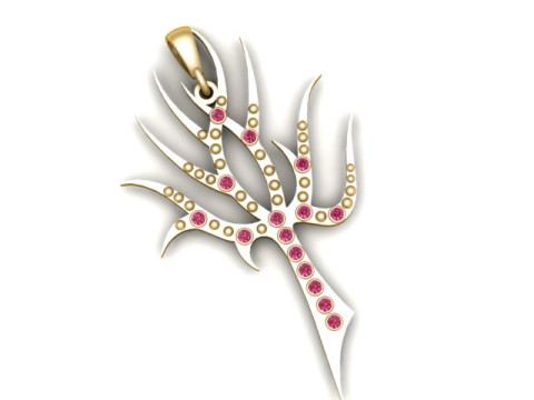 Tribal Flame Pendant 3D PRINTABLE MDOEL 3D Druckmodell