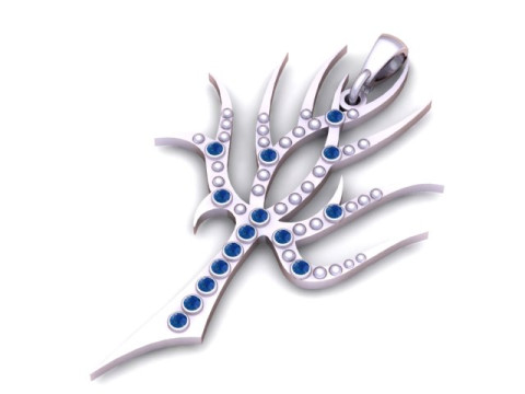 Tribal Flame Pendant 3D PRINTABLE MDOEL 3D Druckmodell