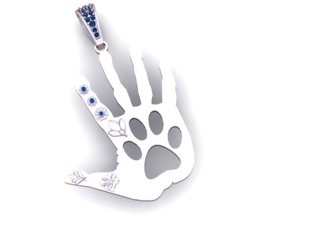 PET LOVER GOLD PENDANT 3D PRINTABLE MODEL 3D Принт Модель .c4d .max .obj .3ds .fbx .stl .blend 