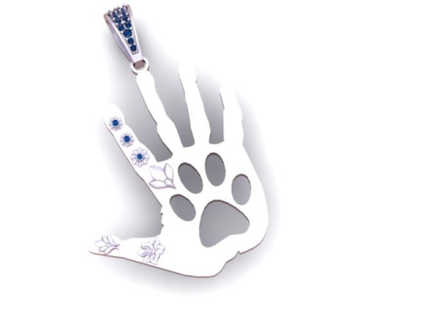 PET LOVER GOLD PENDANT 3D PRINTABLE MODEL 3D 프린트 모델