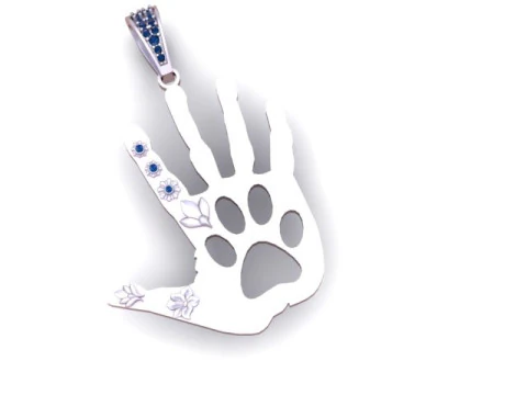 PET LOVER GOLD PENDANT 3D PRINTABLE MODEL 3D Print Model