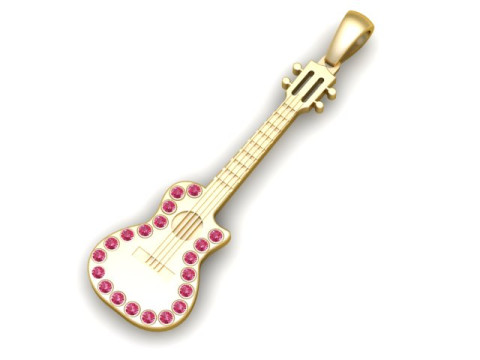 Guitar pendant 3d printable model Modelo de impresión 3D