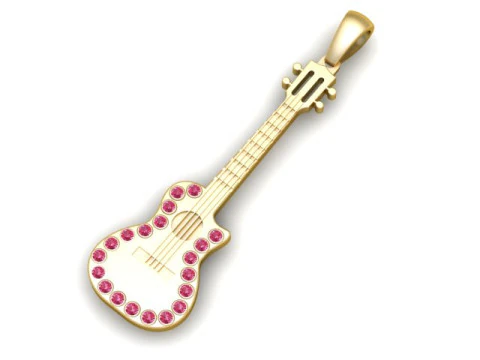 Guitar pendant 3d printable model 3D Print Model