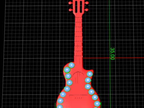 Guitar pendant 3d printable model Modelo de impresión 3D