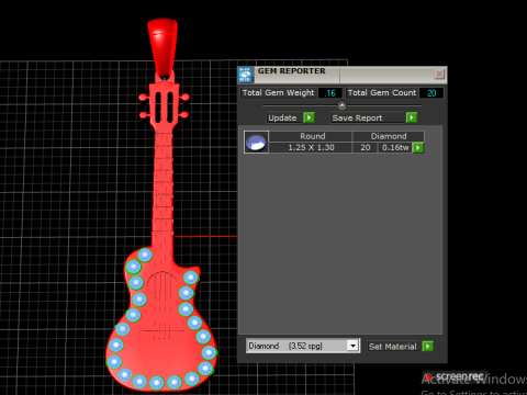 Guitar pendant 3d printable model Modelo de impresión 3D