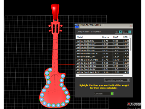 Guitar pendant 3d printable model Modelo de impresión 3D