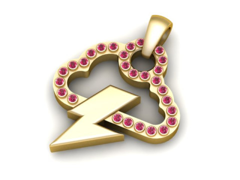 CLOUD LOIGHTING GOLD PENDANT 3D PRINTALBE MODEL 3D Druckmodell