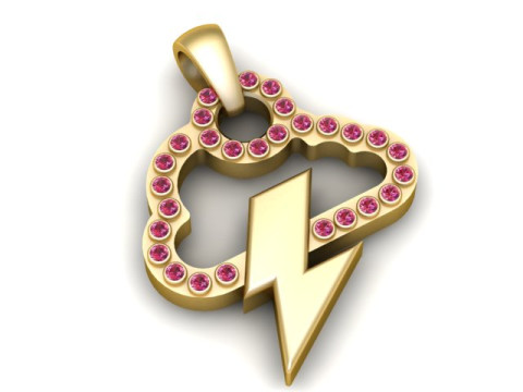 CLOUD LOIGHTING GOLD PENDANT 3D PRINTALBE MODEL 3D Druckmodell