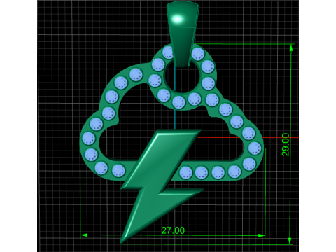CLOUD LOIGHTING GOLD PENDANT 3D PRINTALBE MODEL 3D Druckmodell