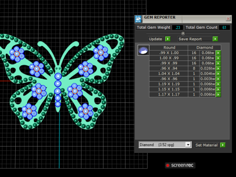 BUTTERFLY GOLD PENDANT 3D PRINTABLE MODEL 3D Принт Модель