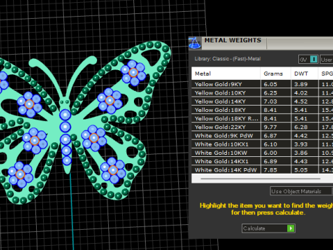 BUTTERFLY GOLD PENDANT 3D PRINTABLE MODEL 3D Принт Модель