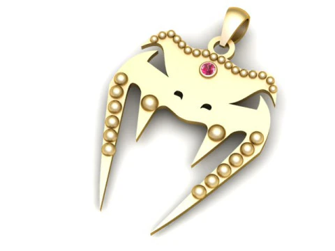 Gold Abstract Pendant 3d printable model 3D Print Model