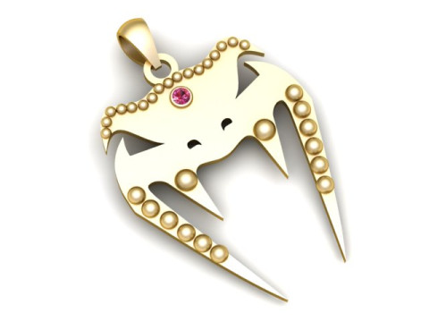 Gold Abstract Pendant 3d printable model 3D प्रिंट मॉडल