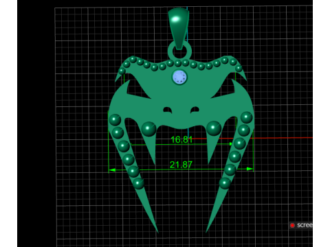 Gold Abstract Pendant 3d printable model 3D प्रिंट मॉडल