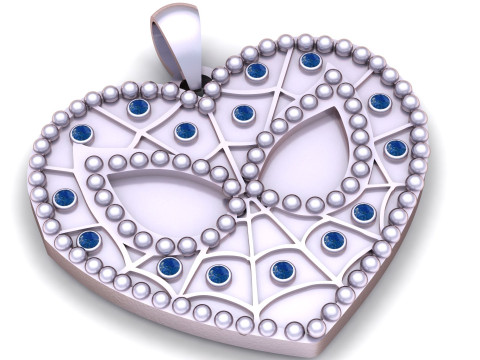 HEART GOLD PENDANT 3D PRINTABLE MODEL 3D 打印模型