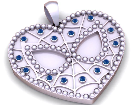 HEART GOLD PENDANT 3D PRINTABLE MODEL 3D Print Model