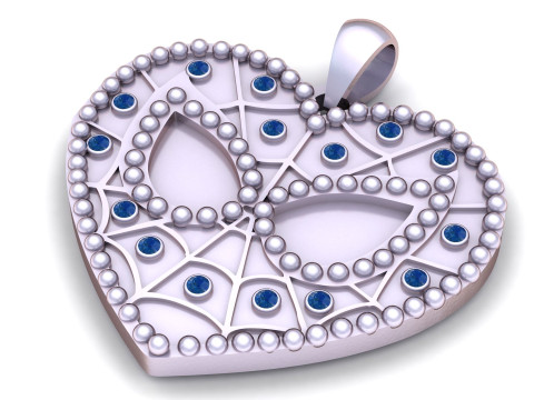 HEART GOLD PENDANT 3D PRINTABLE MODEL 3D 打印模型