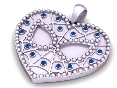 HEART GOLD PENDANT 3D PRINTABLE MODEL 3D Print Model