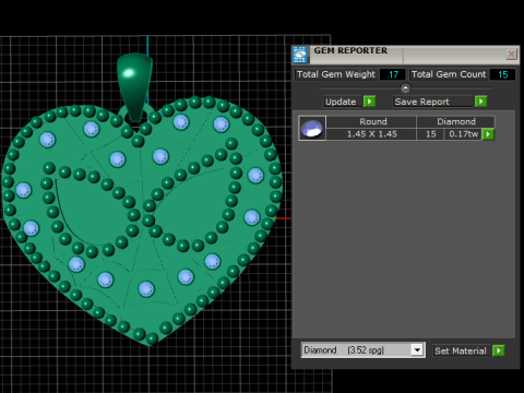 HEART GOLD PENDANT 3D PRINTABLE MODEL 3D 打印模型