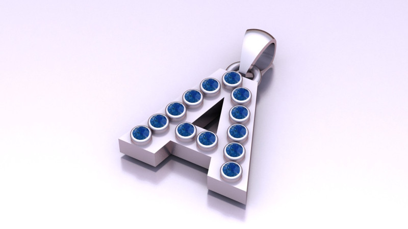 A ALFABEHTS GOLD PENDANT 3D RINTABLE MODEL 3D 프린트 모델 .c4d .max .obj .3ds .fbx .stl .blend 