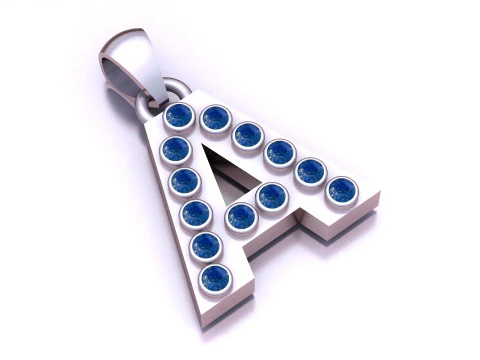 A ALFABEHTS GOLD PENDANT 3D RINTABLE MODEL 3D Print Model