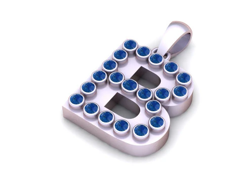 B ALFABHTS 黄金吊坠 3D 可打印模型 3D 打印模型