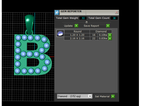 B ALFABHTS GOLD PENDANT 3D PRINTABLE MODEL 3D 프린트 모델