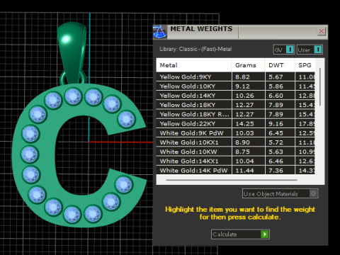 C Alphabet Pendant 3D PRINTABLE MODEL Model do druku 3D