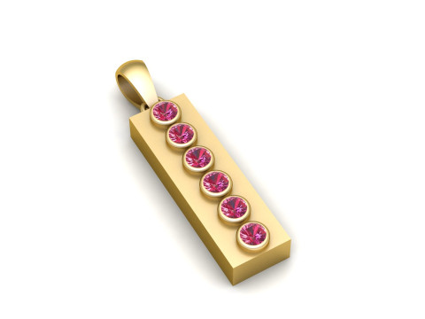 I ALPHABETS GOLD PENDANT 3D PRINTABLE MODEL 3D Druckmodell