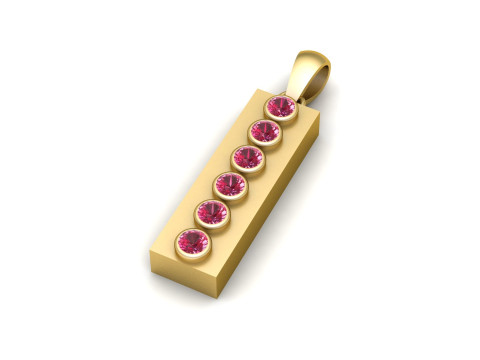 I ALPHABETS GOLD PENDANT 3D PRINTABLE MODEL Modello di stampa 3D