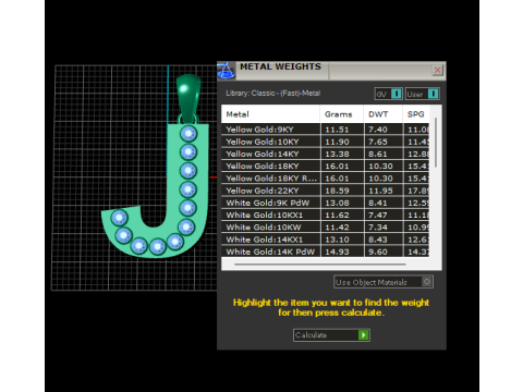 J ALPHABTES GOLD PENDANT 3D PRINTABLE MODEL 3D printmodel