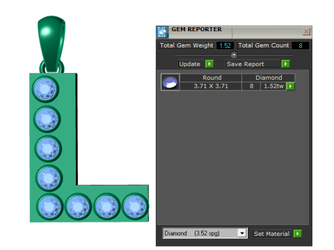 L ALPHABET GOLD PEDANT 3D PRINTABLE MODEL Modello di stampa 3D