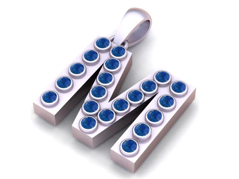 L ALFABETI PENDENTE IN ORO STAMPABILE 3D STAMPO Modello di stampa 3D