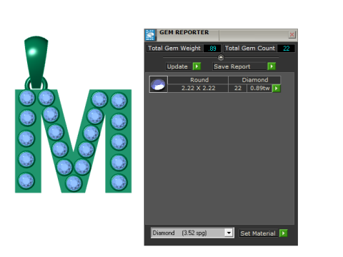 L ALPHABETS GOLD PENDANT 3D PRINTABLE M OLDE 3D 打印模型