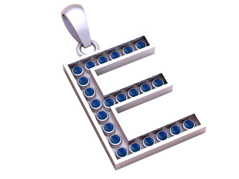 E ALPHABETS GOLD PENDANT 3D PRINTABLE MODEL 3D Print Model