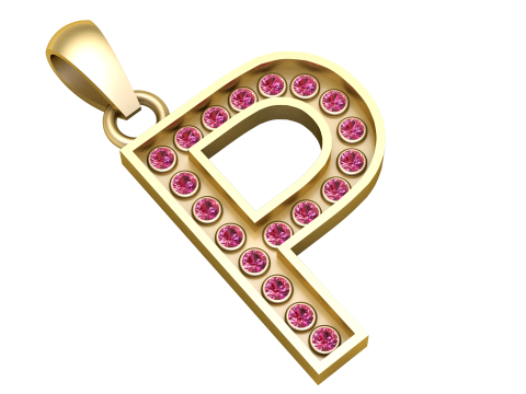 P ALHBETS GOLD PENDANT 3D PRINTABLE MODEL 3D Druckmodell