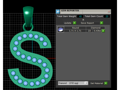 S ALPHABETS GOLD PENDANT 3D PRINTABLE MODEL 3D Print Model