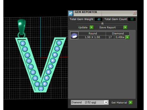 V ALPHABTES GOLD PENDANT 3D PRINTABLE MDOEL 3D Print Model