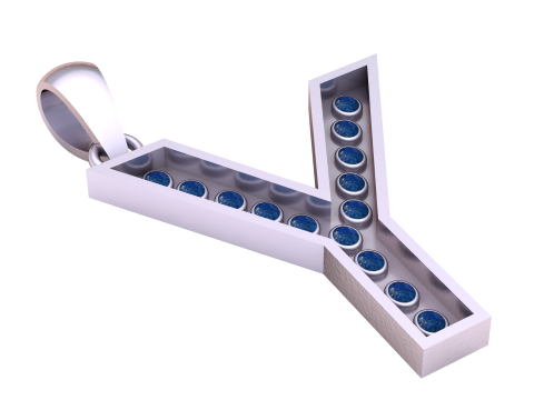 Y ALPHABETS GOLD PENDANT 3D PRINTABLE MODEL 3D Print Model