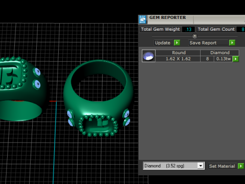 B DESIGN GOLD RING 3D PRINTABLE MODEL 3D Принт Модель